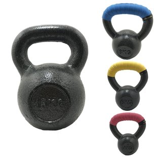 Solidcastiron纯铁壶铃练蹲力量哑6kg严深壶竞技臂力健身家用铃