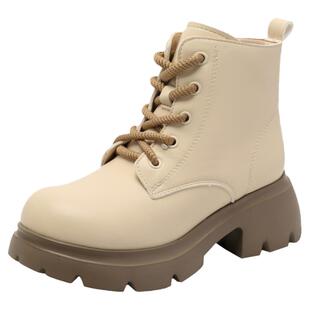 大东厚底马丁靴女款2026新款小个子增高靴子英伦风鞋子秋冬女短靴