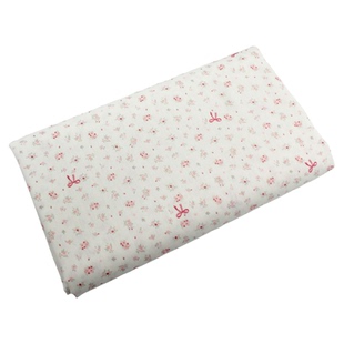 韩系ins粉色小碎花蝴蝶结府绸纯棉布 连衣裙童装娃衣发圈睡衣面料