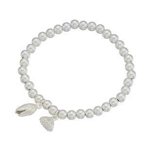 顺钦银楼S999纯银手串女年轻款古法莲心两世欢足银手链礼物纪念