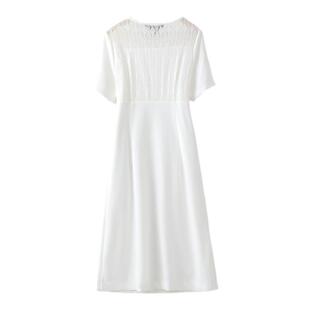 M2女装品牌折扣连衣裙女夏季短袖亚麻显瘦减龄洋气宽松大码中长款