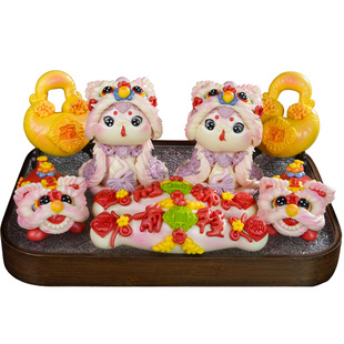 盖盖有口福非遗手工儿童食品宝宝生日百岁抓周馒头面点饽饽礼盒