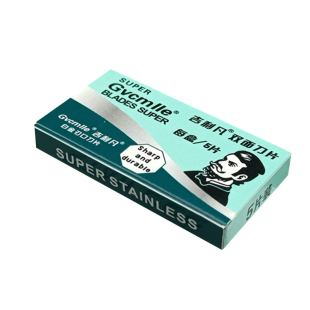 Gvcmlle双面刀片刮胡刀片老式剃须刀片手动刮胡子刀片刮脸毛刀片