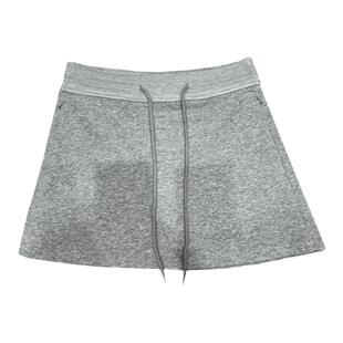 休闲运动灰色短裙女纯棉宽松a字裙子卫衣裙包臀半身裙春夏小个子