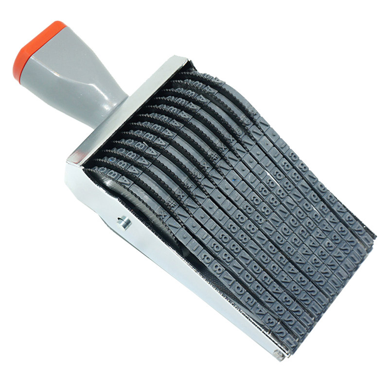 12位中英文字母数字印章可调节转轮号码印小号产品编码纸箱批号章