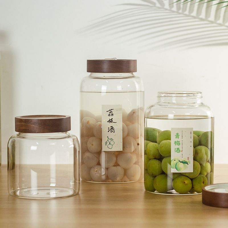 排气螺旋盖玻璃泡酒瓶密封罐大容量泡酒泡酒玻璃罐大罐专用玻璃罐