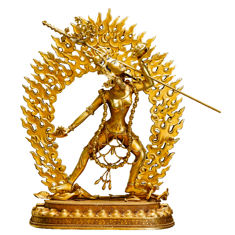 卡雀佛母錾刻那洛空行母铜像