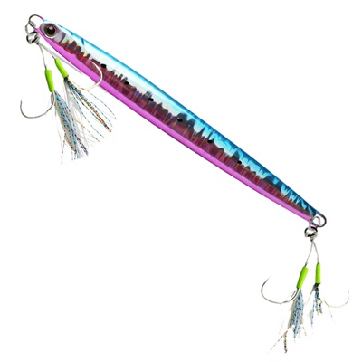 LUCKYSHOT船钓岸抛鲅鱼快抽铁板饵夜光钢丝双钩路亚亮片假饵40-80