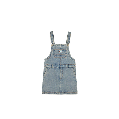 DifferentRiver2024春夏女款时尚百搭牛仔背带短裙