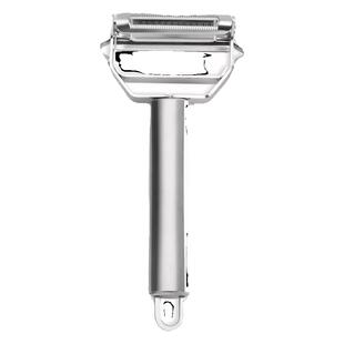 不锈钢削皮刀双面家用土豆刮皮刀水果多功能刨皮刀萝卜丝刨丝器神