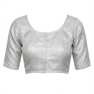 印度风情进口新品三色纱丽内搭设计款成品中袖丝混纺特色小上衣