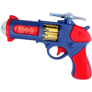 儿童电动玩具枪会旋转灯光带音乐宝宝小手枪玩具2-6岁7男孩太空枪