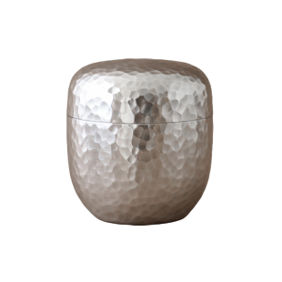 秦藏阁 枣形小号纯锡罐便携简约茶叶罐中式无铅茶仓复古密封日常