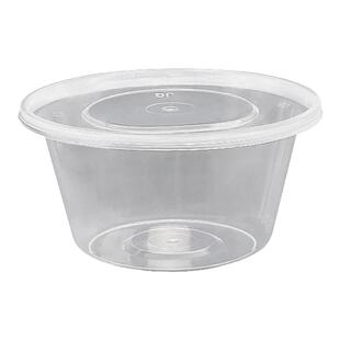 一次性餐盒加厚圆形饭盒透明商用餐饮长方形外卖塑料盒打包食品级