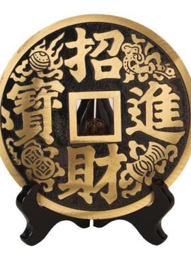 纯黄铜镇宅之宝招财进宝装饰铜钱