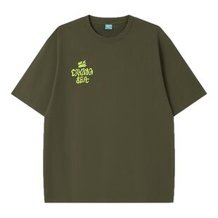 CryingCenter 夏威夷沙滩海边Crying Sea手绘复古插画宽松T恤短袖