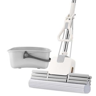 三排海绵拖把2023新款家用胶棉海绵头超强吸水38cm大号一拖净拖布