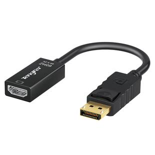 腾飞dp转hdmi转接头4K高清转换器台式笔记本电脑显卡外接电视投影