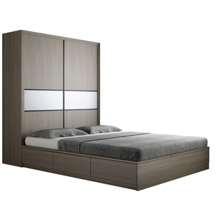 榻榻米衣柜床一体小户型多功能现代简约1.8实木储物床1.2米儿童床