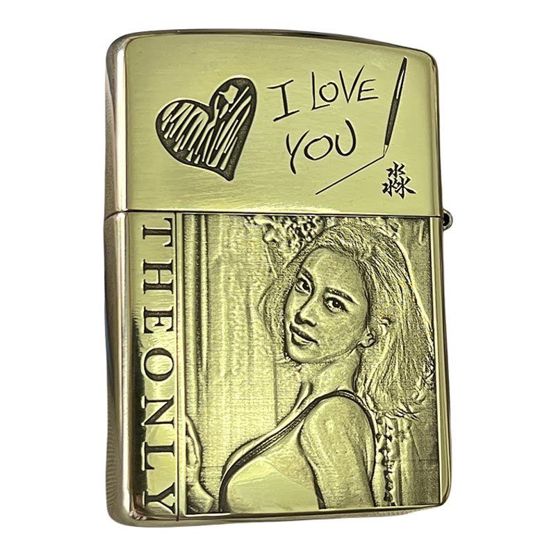 zippo纯铜打火机浮雕个性定制
