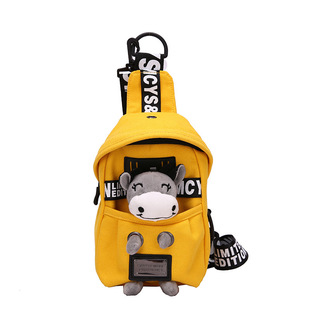 女童定制印logo宝宝斜挎包可爱卡通腰包礼物儿童帅气男孩洋气胸包