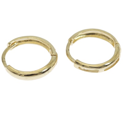 韩国进口10k14k光圈粗款金耳环