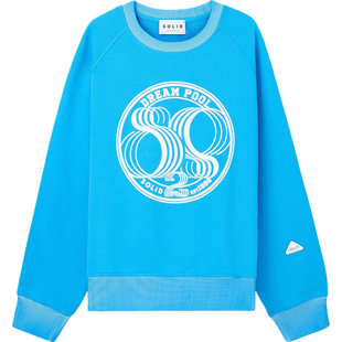 【折扣】Solid Homme 男宽松品牌标志印花棉质卫衣