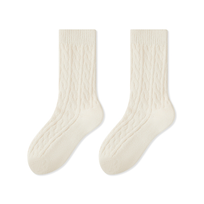 moremoli厚中筒袜羊毛保暖长袜