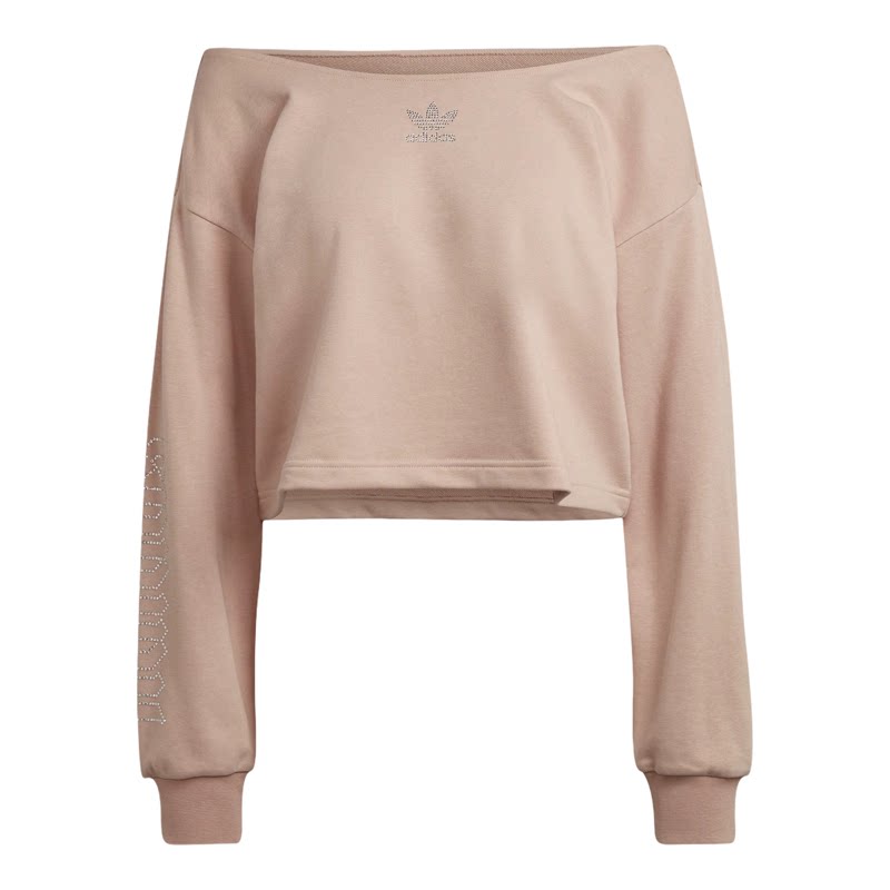正品Adidas阿迪达斯一字肩女长袖