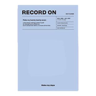 韩国iconic简约2027年周计划日程本便携B6手帐本记事本胶套笔记本