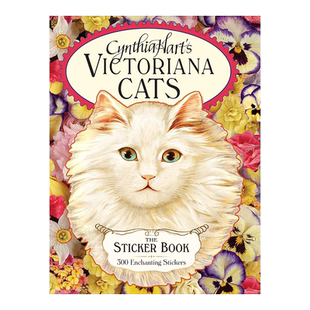 【现货】维多利亚时代的猫:300张复古贴纸 Cynthia Hart's Victoriana Cats 原版英文贴纸书