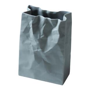 日本进口Ceramic Japan小松诚设计款褶皱陶瓷花瓶crinkle系列花器