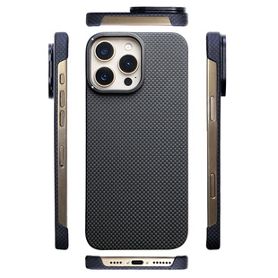 PARKA适用苹果16ProMax凯夫拉手机壳16PM芳纶纤维磁吸壳带支架超轻超薄无边框支持Magsafe磁吸保护壳超薄支点