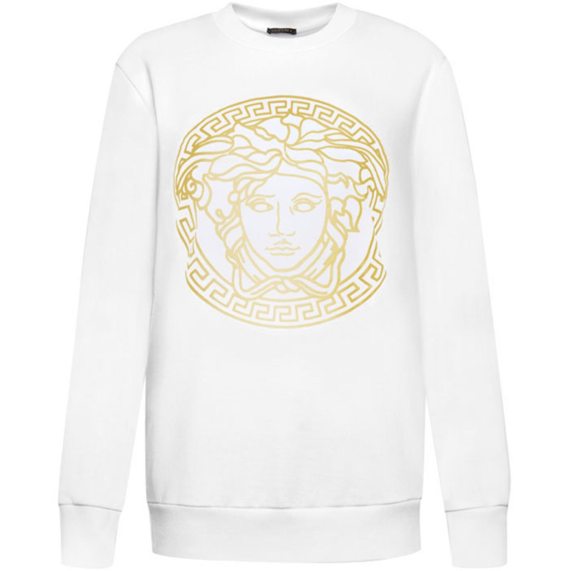 Versace/范思哲新款女士美杜莎印花白色时尚套头卫衣A83935