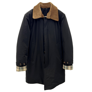 欧洲站高端潮牌欧货冬季厚款时尚双层翻领中长款保暖羽绒服外套男