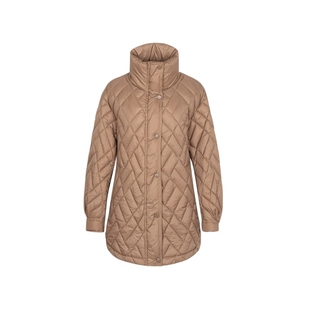 XG雪歌XJ406078A173卡其色羽绒服时尚冬季新款中长款白鸭绒外套女