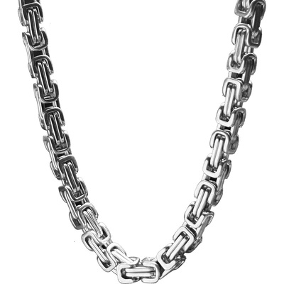 不锈钢拜占庭男粗项链男款链子