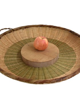 竹编家用实木切菜板圆型竹木菜团