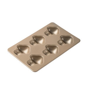 法焙客黄油年糕模6连蘑菇橡果蛋糕烤盘 家用松果坚果费南雪磅蛋糕