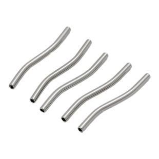 不褪色不锈钢钛钢扭曲波浪弯管串珠手链管子制作项链配饰diy配件