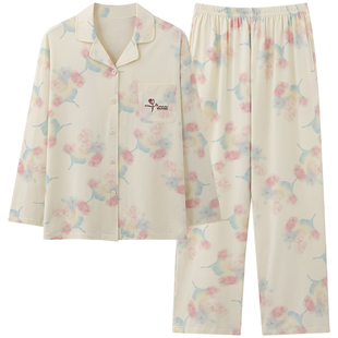 猫人独特绝美睡衣女款2026新款春夏可外穿甜美可爱纯棉家居服套装