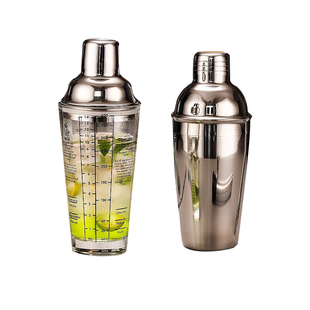 不锈钢调酒器套装玻璃雪克杯工具手摇酒壶鸡尾酒吧入门shake杯