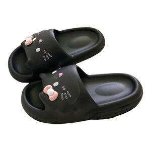 软萌小猫~！少女心卡通ins居家拖鞋女夏季厚底浴室防滑一字凉拖鞋
