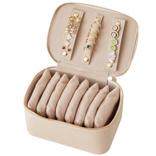 皮质首饰包大容量耳钉项链手镯珠宝首饰收纳包高档精致便携收拾盒