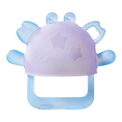 babycare婴儿硅胶宝宝牙胶防吃手手套咬胶神器磨牙棒玩具蘑菇