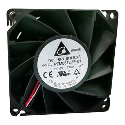 PFM0812HE-01 8038 8076双滚珠轴承暴力PWM温控12V 7A服务器风扇