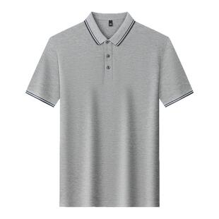 老爷车纯棉短袖t恤男夏季商务休闲翻领Polo衫爸爸装宽松半袖上衣