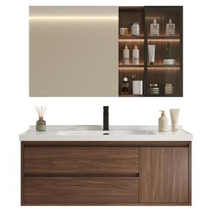 四季沐歌中古风陶瓷一体盆浴室柜组合卫生间洗手洗脸盆洗漱台盆柜