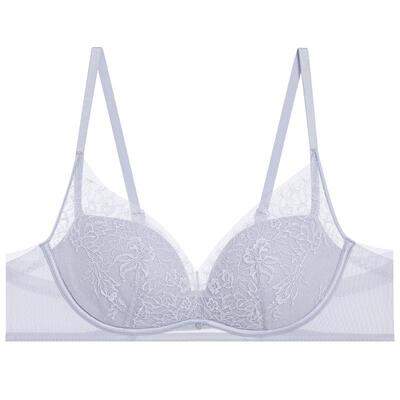 爱慕夏花影内衣女3/4无钢圈软支撑中厚模杯小胸聚拢文胸AM17A761