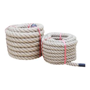 拔河比赛专用成人儿童拔河绳商场装饰复古黄麻绳景区护栏耐磨绳子